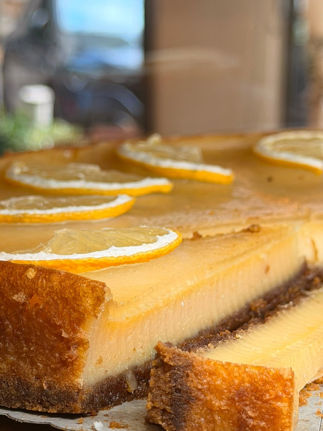 Orangen-Cheesecake, Detailaufnahme